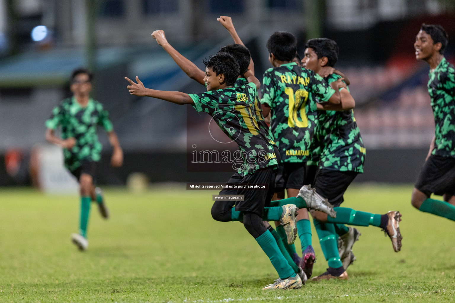 Kalaafaanu School vs Ahmadhiyya International School in the Final of FAM U13 Inter School Football Tournament 2022/23 was held in National Football Stadium on Sunday, 11th June 2023. Photos: Ismail Thoriq / images.mv