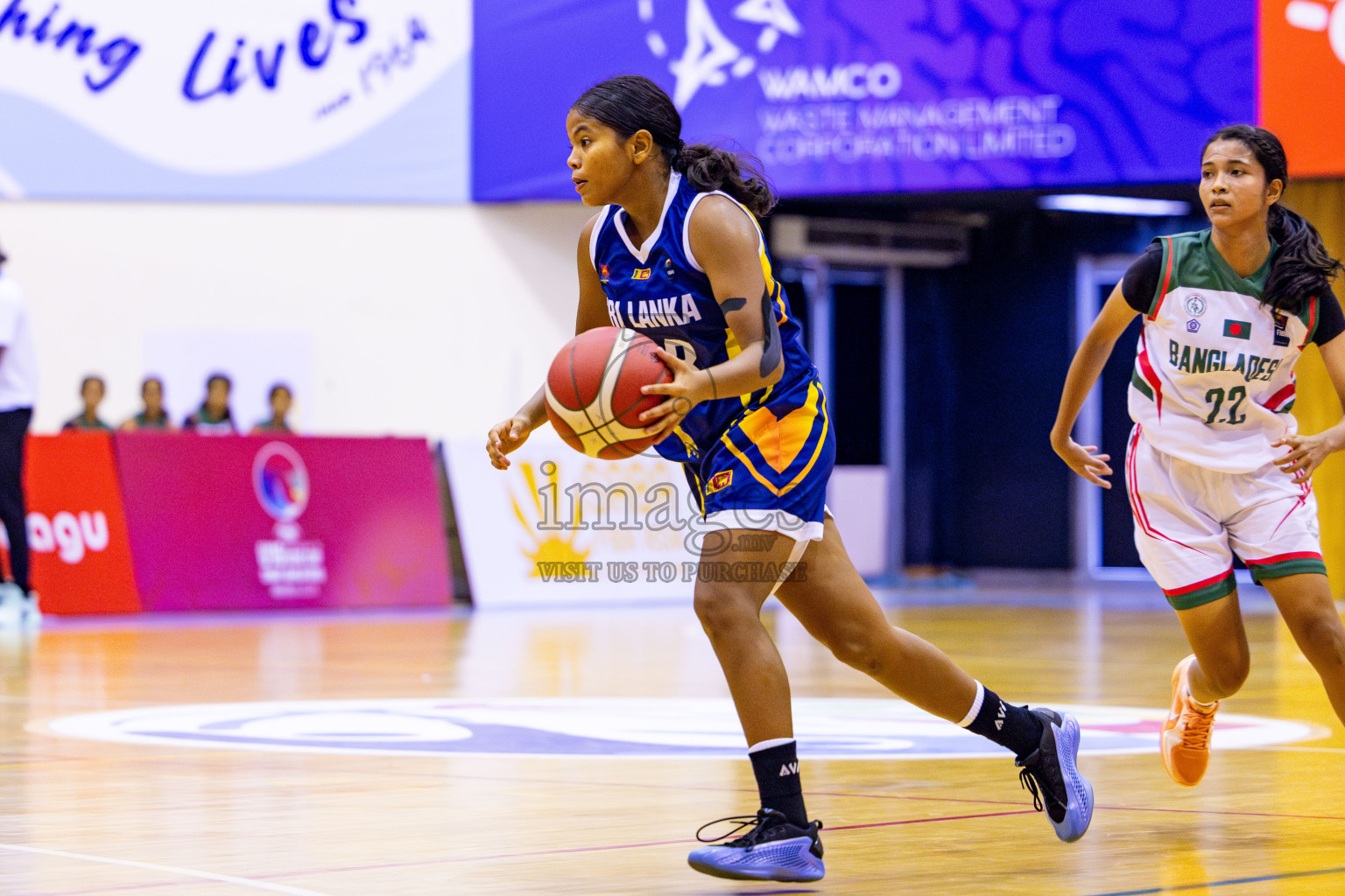 Sri Lanka vs India in Day 3 of Under 16 Woman's Asian Cup SABA Qualifiers 2025 was held in Social Center, Male', Maldives on Saturday, 14th June 2025. Photos: Nausham Waheed / images.mv