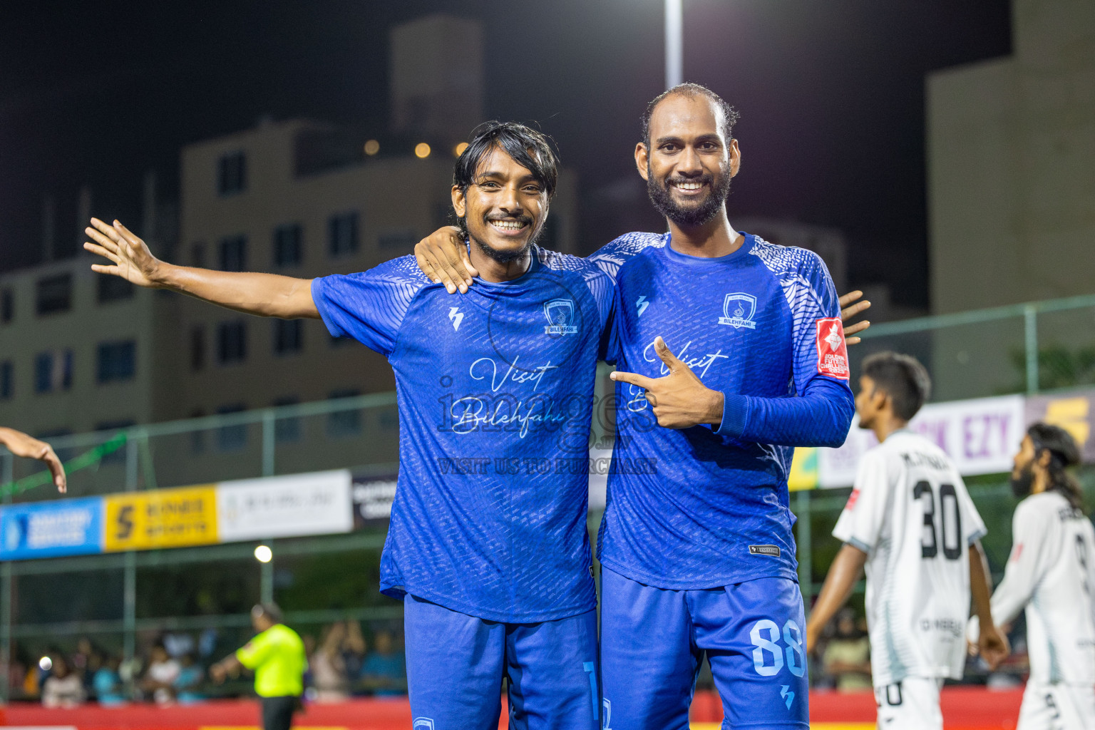 Sh Bilehfehi vs Sh Lhaimagu in Day 11 of Golden Futsal Challenge 2025 was held on Wednesday, 15th January 2025, in Hulhumale', Maldives Photos: Mohamed Mahfooz Moosa / images.mv