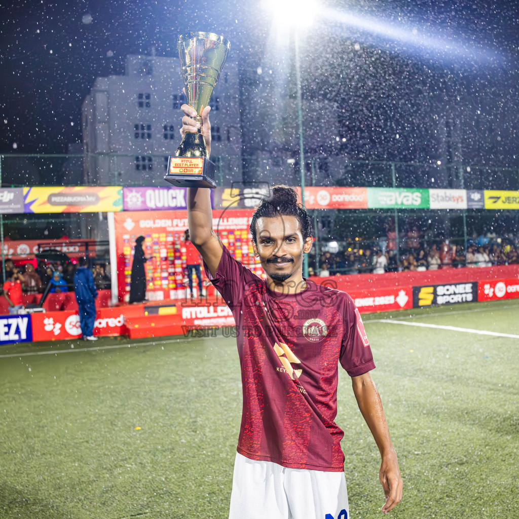 V Felidhoo vs V Keyodhoo in Atoll Round Final on Day 22 of Golden Futsal Challenge 2025 was held on Sunday , 26th January 2025, in Hulhumale', Maldives.
Photos: Ismail Thoriq / images.mv