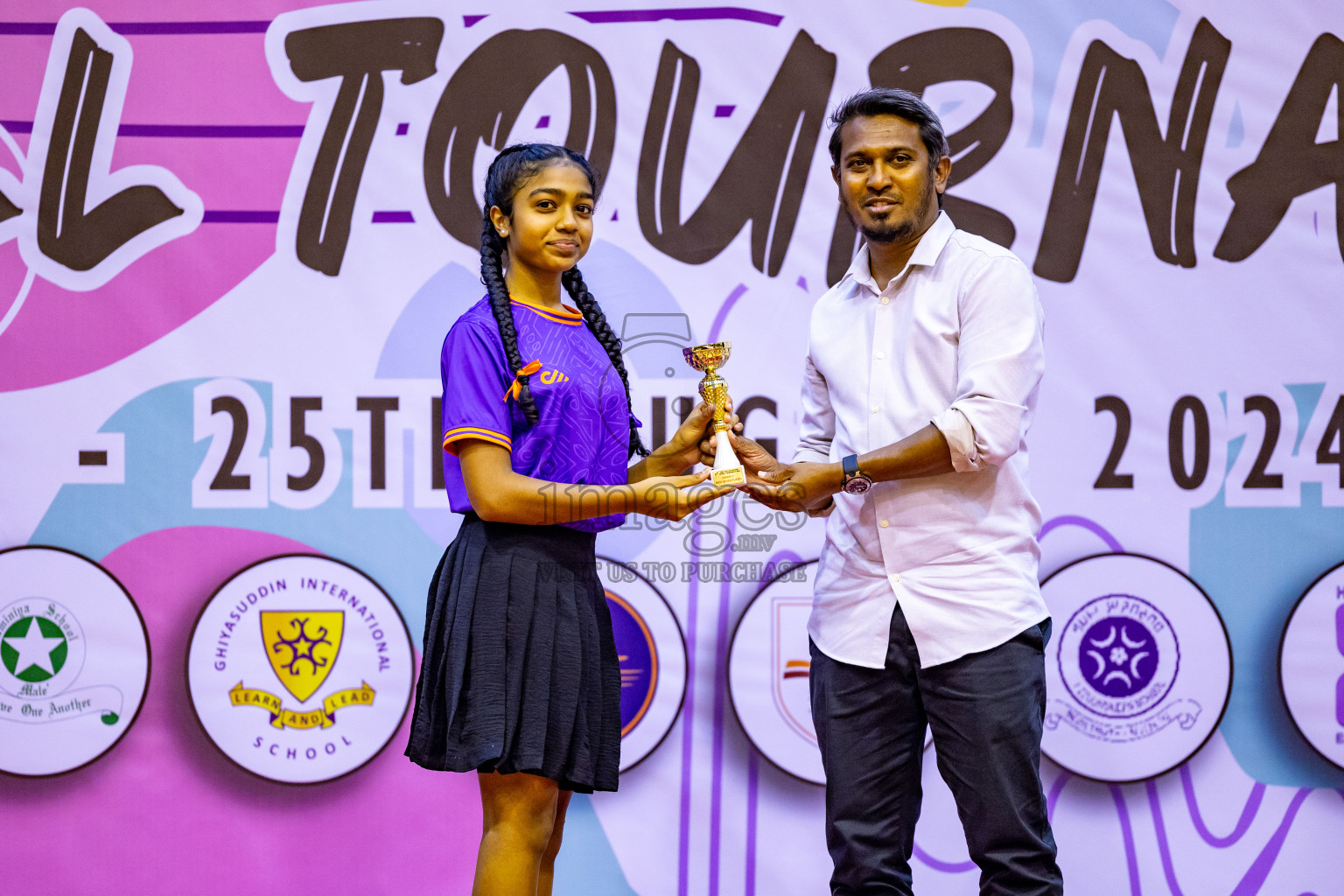 Closing Ceremony of Inter-school Netball Tournament held in Social Center at Male', Maldives on Monday, 26th August 2024. Photos: Hassan Simah / images.mv