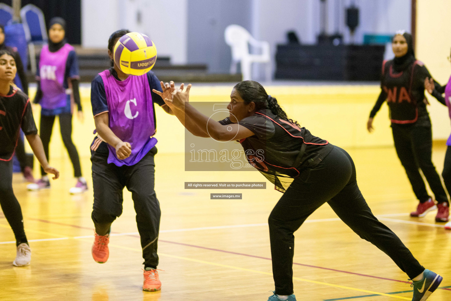 Kulhudhuffushi Youth & R.C vs Shining Star Sports Club in the Semi Finals of Milo National Netball Tournament 2021 held on 3 December 2021 in Male', Maldives, photos by Maanish