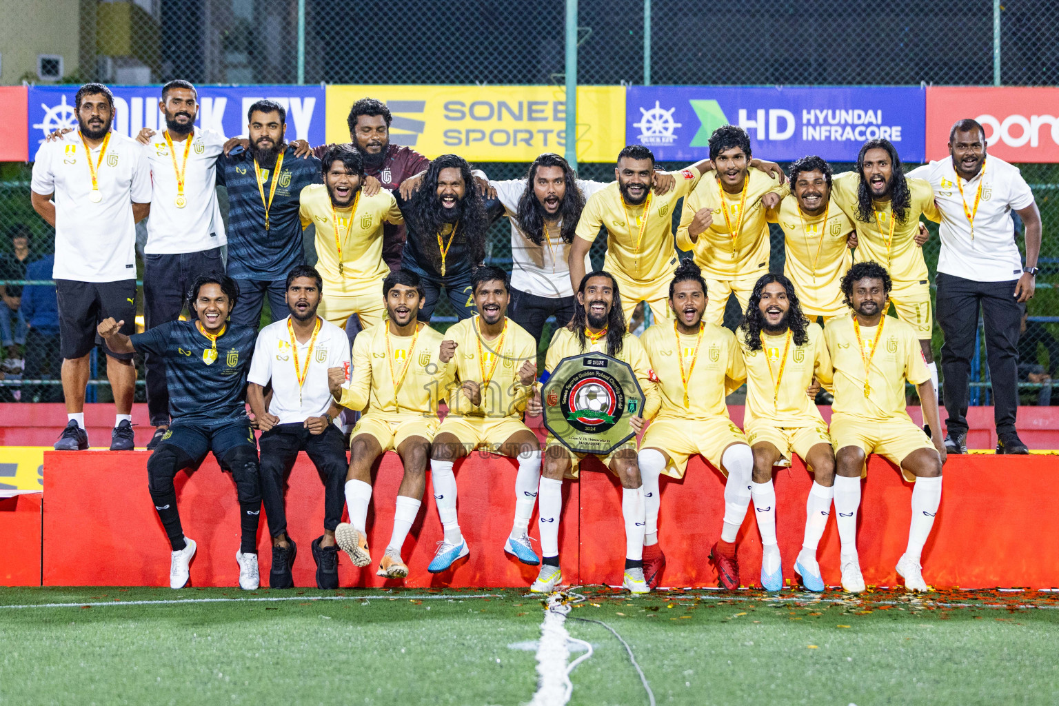 Opening of Golden Futsal Challenge 2024 with Charity Shield Match between L.Gan vs Th. Thimarafushi was held on Sunday, 14th January 2024, in Hulhumale', Maldives Photos: Nausham Waheed / images.mv