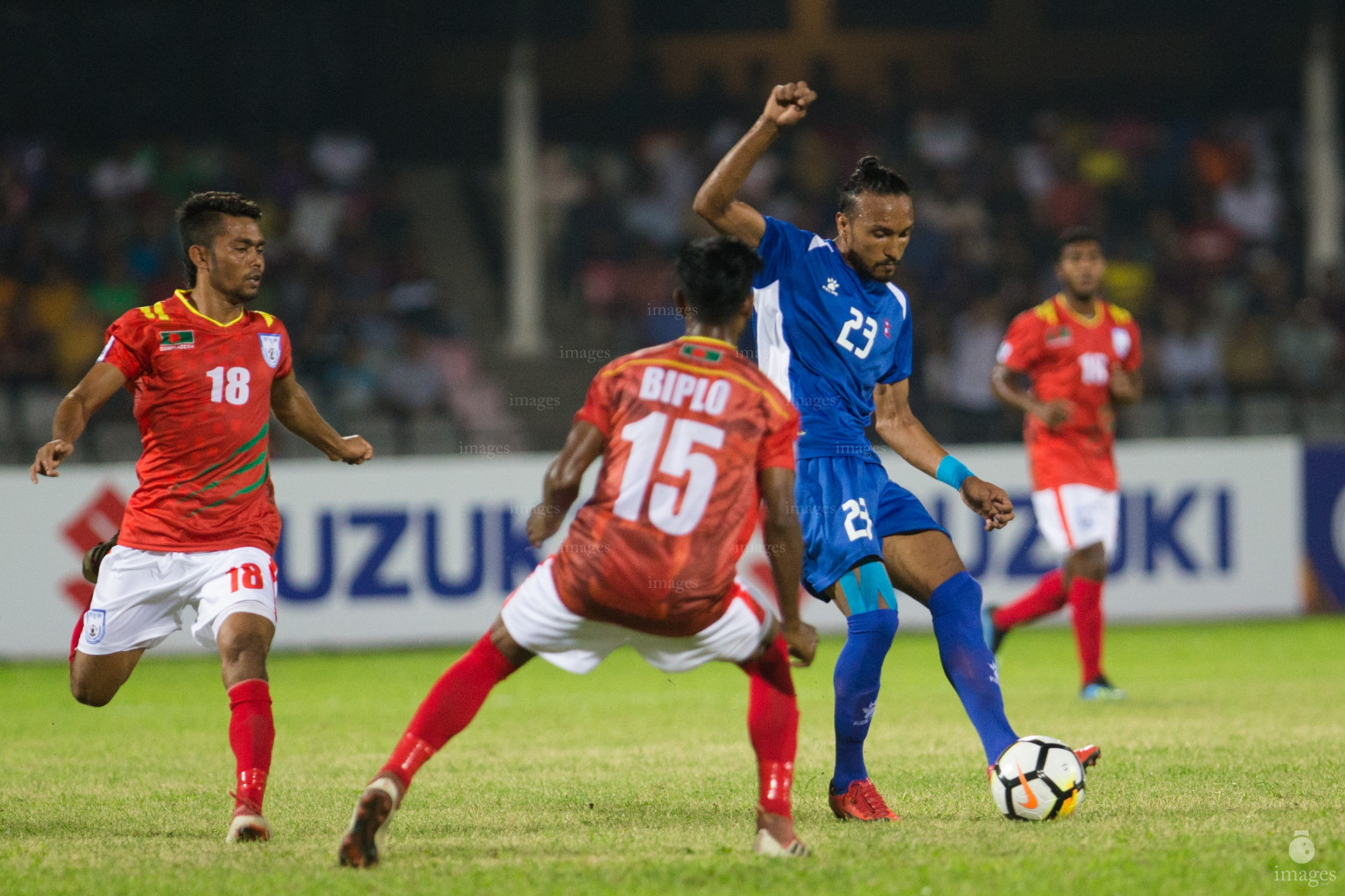 Bangladesh vs Nepal in SAFF Suzuki Cup 2018 in Dhaka, Bangladesh, Saturday, September 08, 2018. (Images.mv Photo/ Suadh Abdul Sattar)