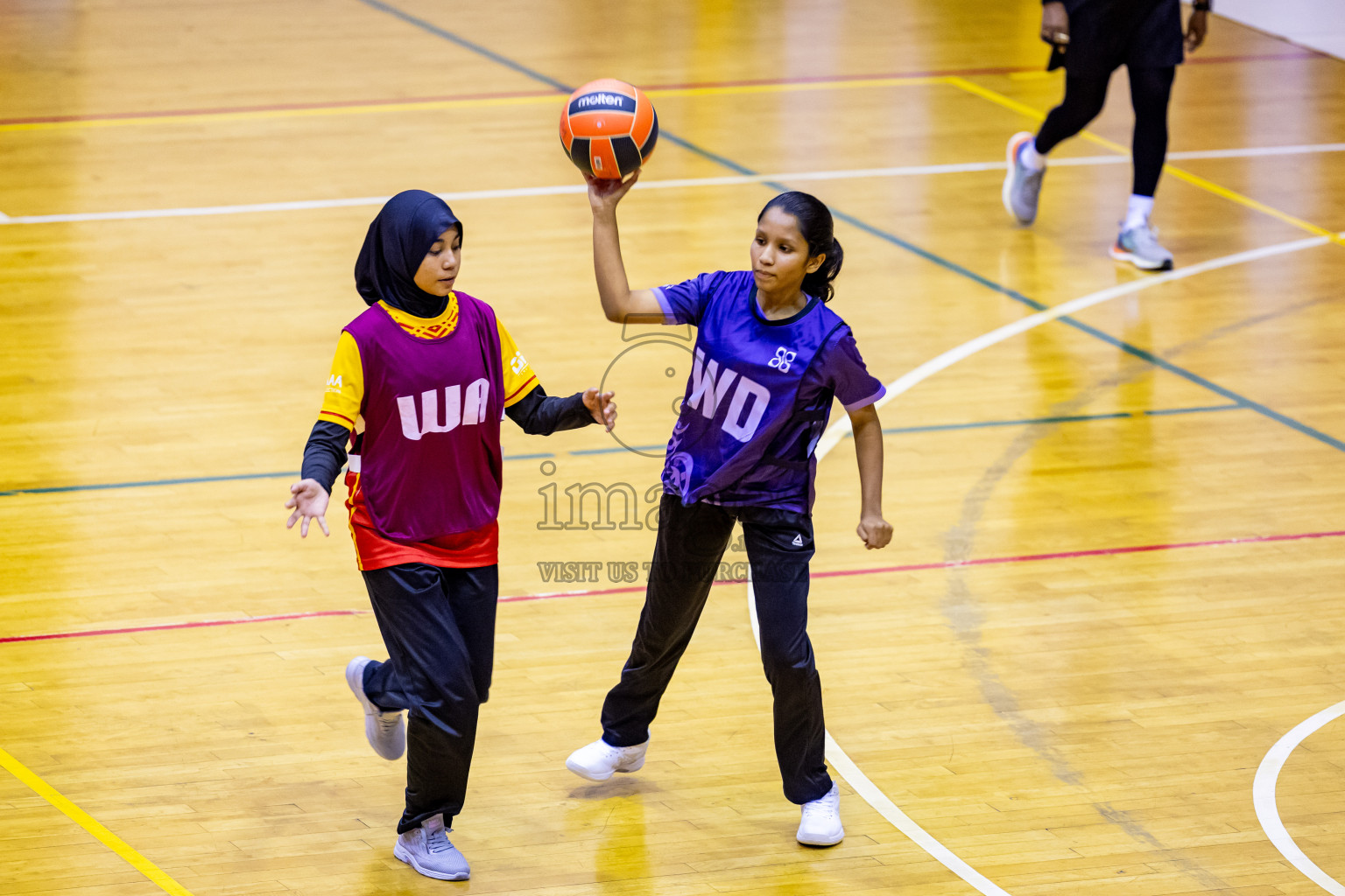 Day 11 of 25th Inter-School Netball Tournament was held in Social Center at Male', Maldives on Wednesday, 21st August 2024. Photos: Nausham Waheed / images.mv