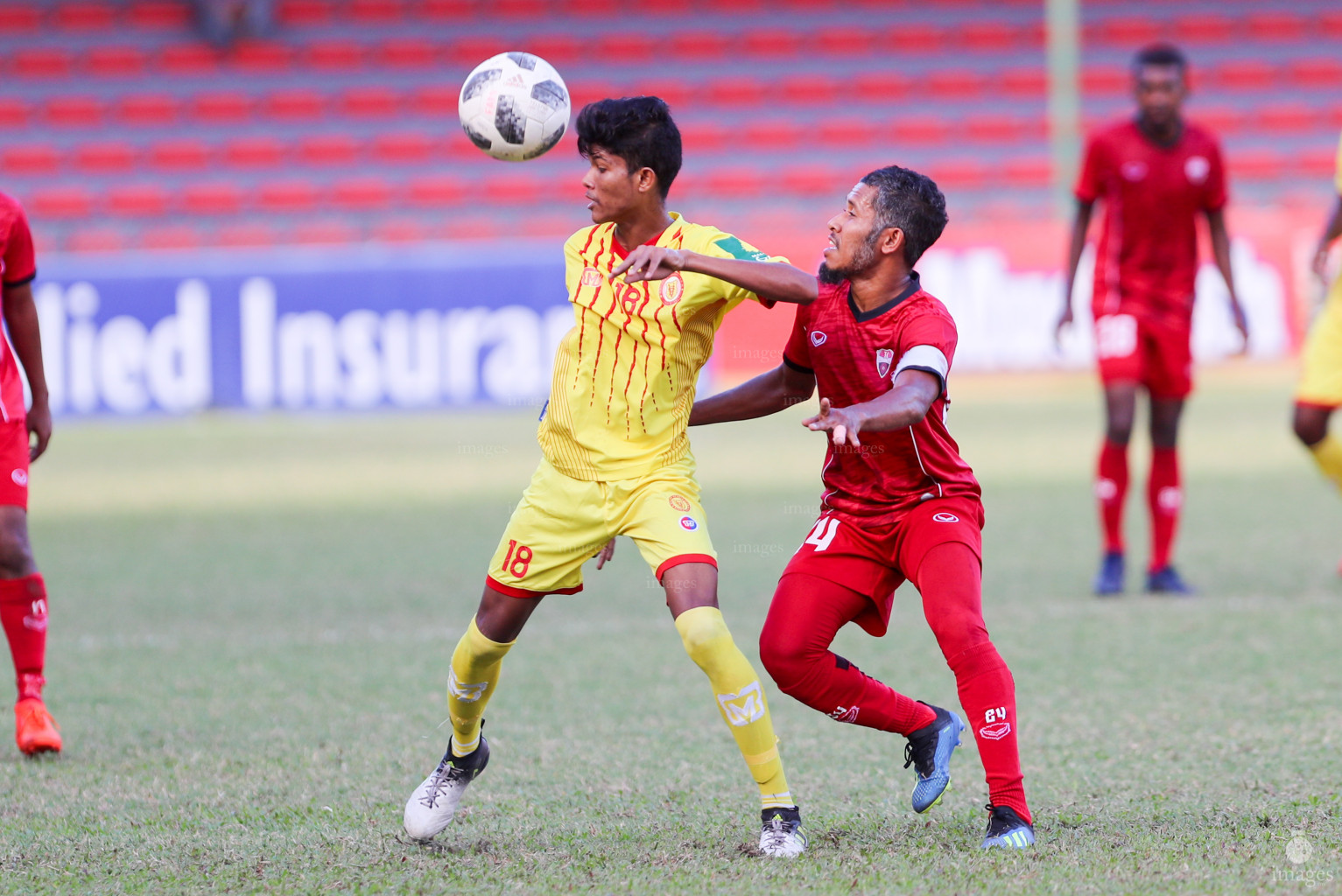 TC Sports Club vs Victory Sports Club in Dhiraagu Dhivehi Premier League 2018 in Male, Maldives, Monday  October 22, 2018. (Images.mv Photo/Suadh Abdul Sattar)