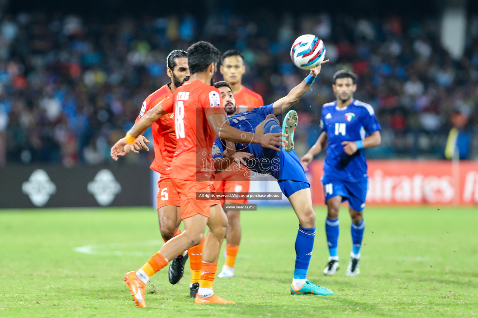 Kuwait vs India in the Final of SAFF Championship 2023 held in Sree Kanteerava Stadium, Bengaluru, India, on Tuesday, 4th July 2023. Photos: Nausham Waheed, Hassan Simah / images.mv