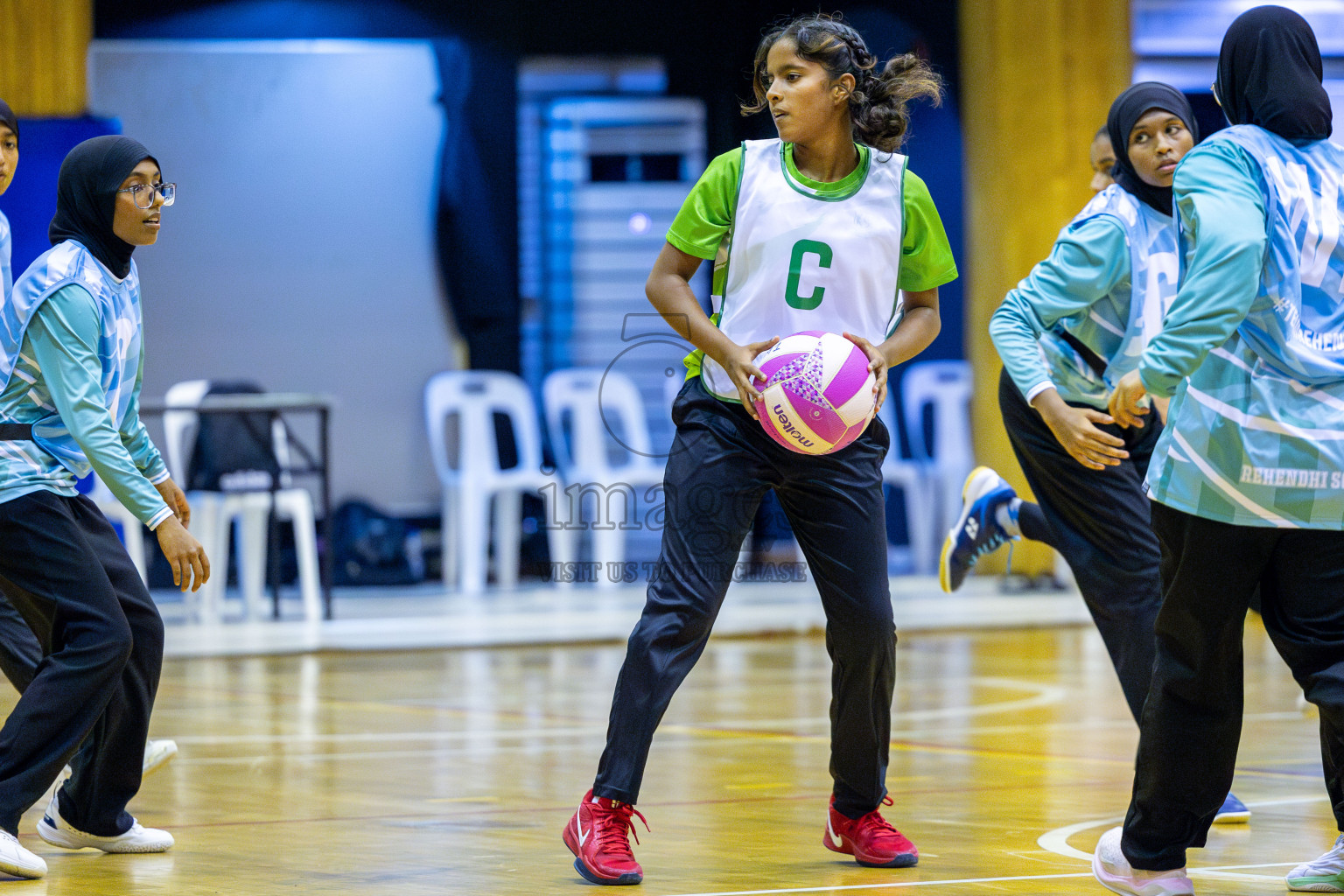 Day 3 of Inter-School Netball Tournament 2025 was held in Social Center Indoor Hall on Monday, 20th October 2025. Photos: Ismail Thoriq / images.mv