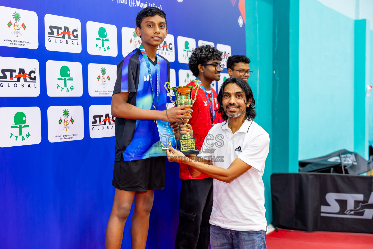 Finals of 30th Table Tennis Association Championship 2025 was held on Saturday, 20th September 2025 in Male' TT Hall, Male', Maldives. Photos: Nausham Waheed / images.mv