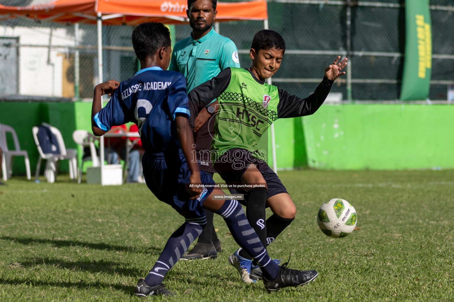 Day 1 of MILO Academy Championship 2023 (U12) was held in Henveiru Football Grounds, Male', Maldives, on Friday, 18th August 2023. Photos: Mohamed Mahfooz Moosa / images.mv