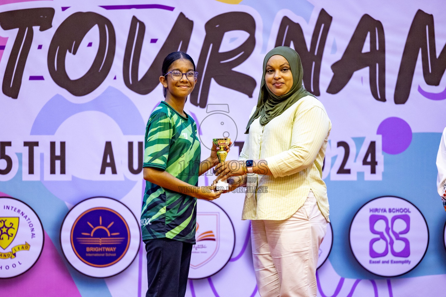 Closing Ceremony of Inter-school Netball Tournament held in Social Center at Male', Maldives on Monday, 26th August 2024. Photos: Hassan Simah / images.mv