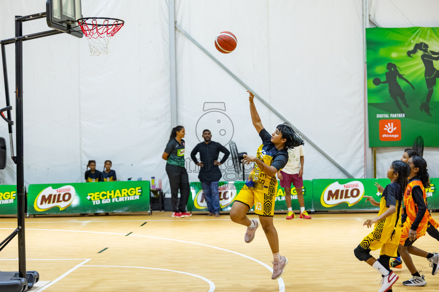 Milo 5 x 5 Junior Challenge 2025 - Basketball tournament held in Basketball Training Center, Male', Maldives on Thursday, 09th October 2025. 
Photo by: Hassan Simah / Images.mv