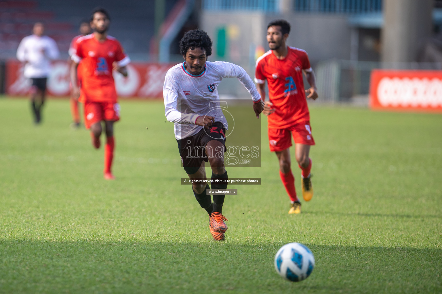 Tent Sports Club vs Club PK in 2nd Division 2022 on 13th July 2022, held in National Football Stadium, Male', Maldives  Photos: Hassan Simah / Images.mv