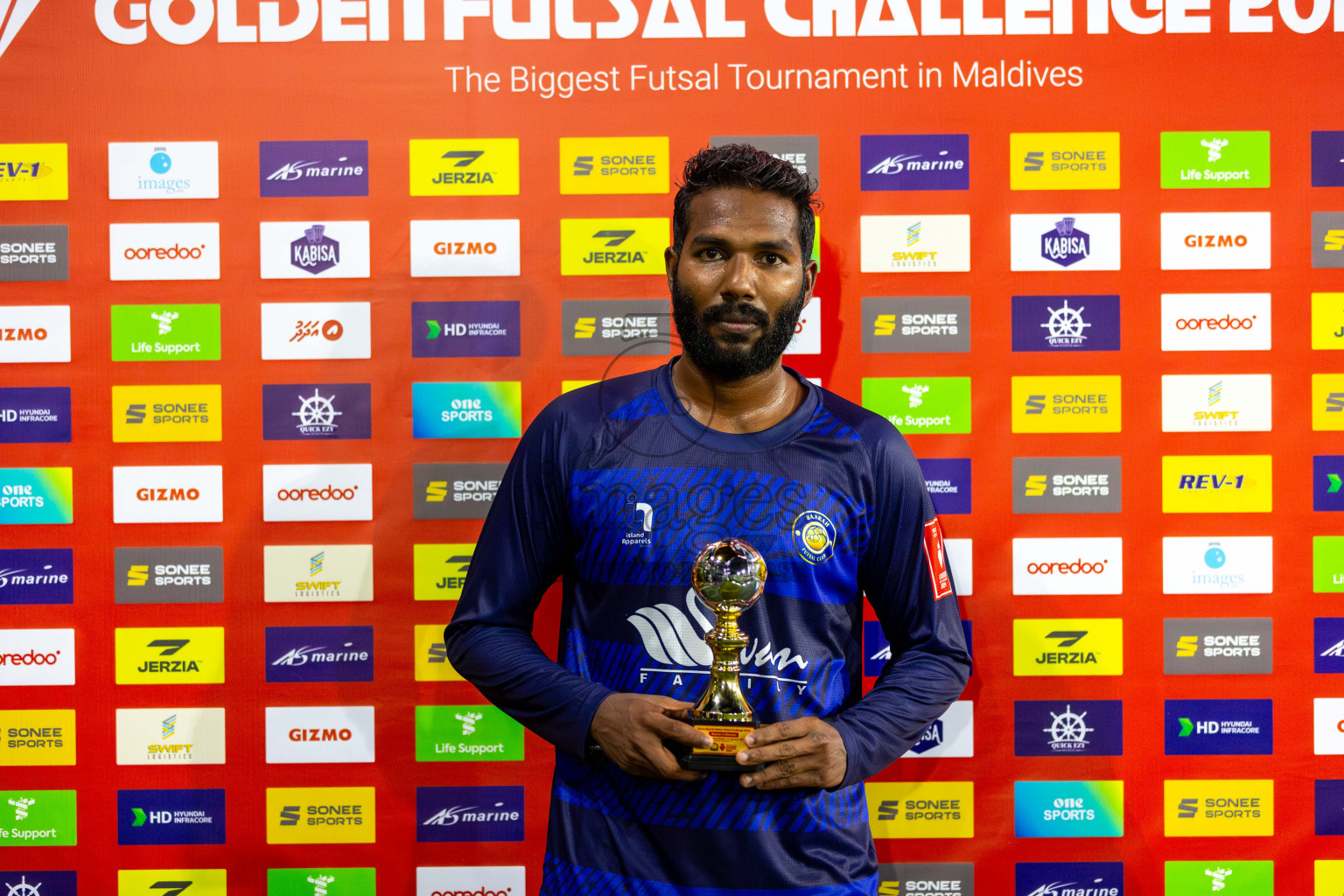 HA Baarah vs HA Utheemu in Day 5 of Golden Futsal Challenge 2024 was held on Friday, 19th January 2024, in Hulhumale', Maldives Photos: Mohamed Mahfooz Moosa / images.mv