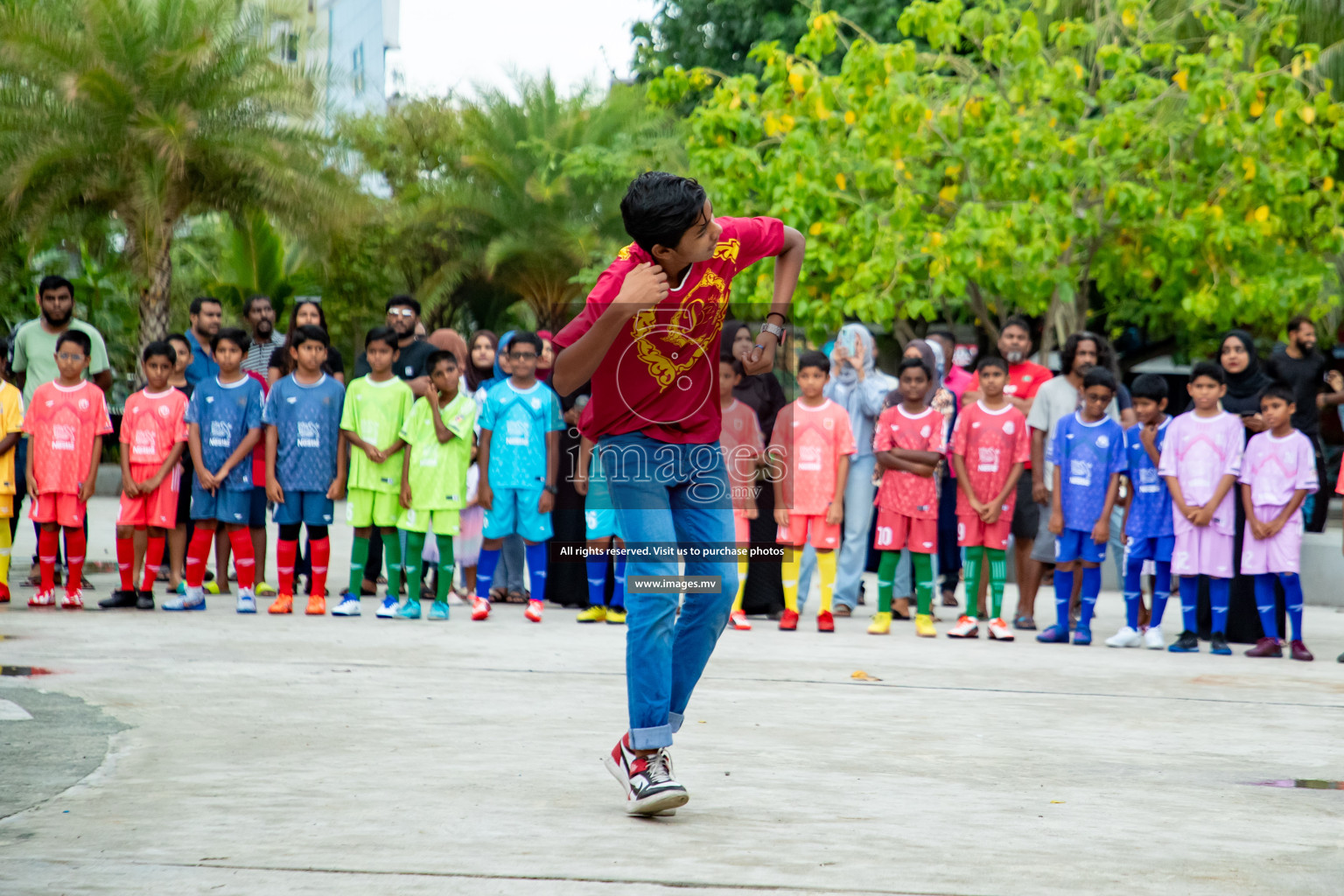 Draw Ceremony of Nestle' Kids Football Fiesta 2023 held in Artificial Beach, Male', Maldives on Saturday, 7th October 2023