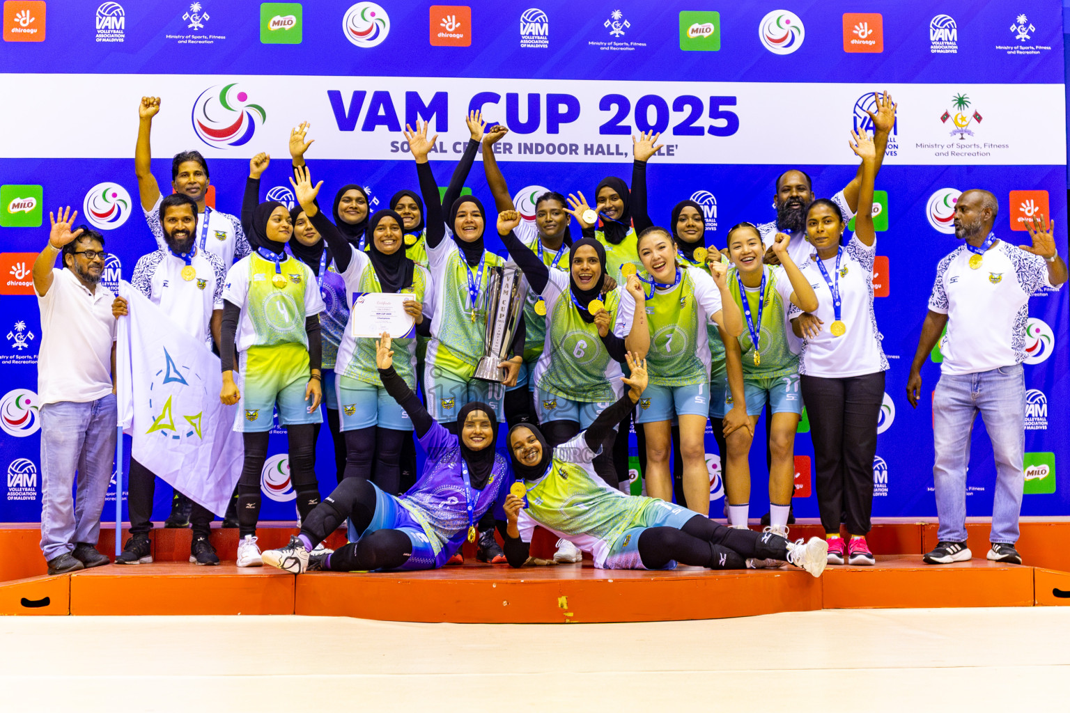 Police Club vs Club Wamco in the Final of Women's Division of VAM Cup 2025 held in Male', Maldives on Thursdsay, 17th April 2025 at Social Center Indoor Hall Photos By: Nausham Waheed / images.mv