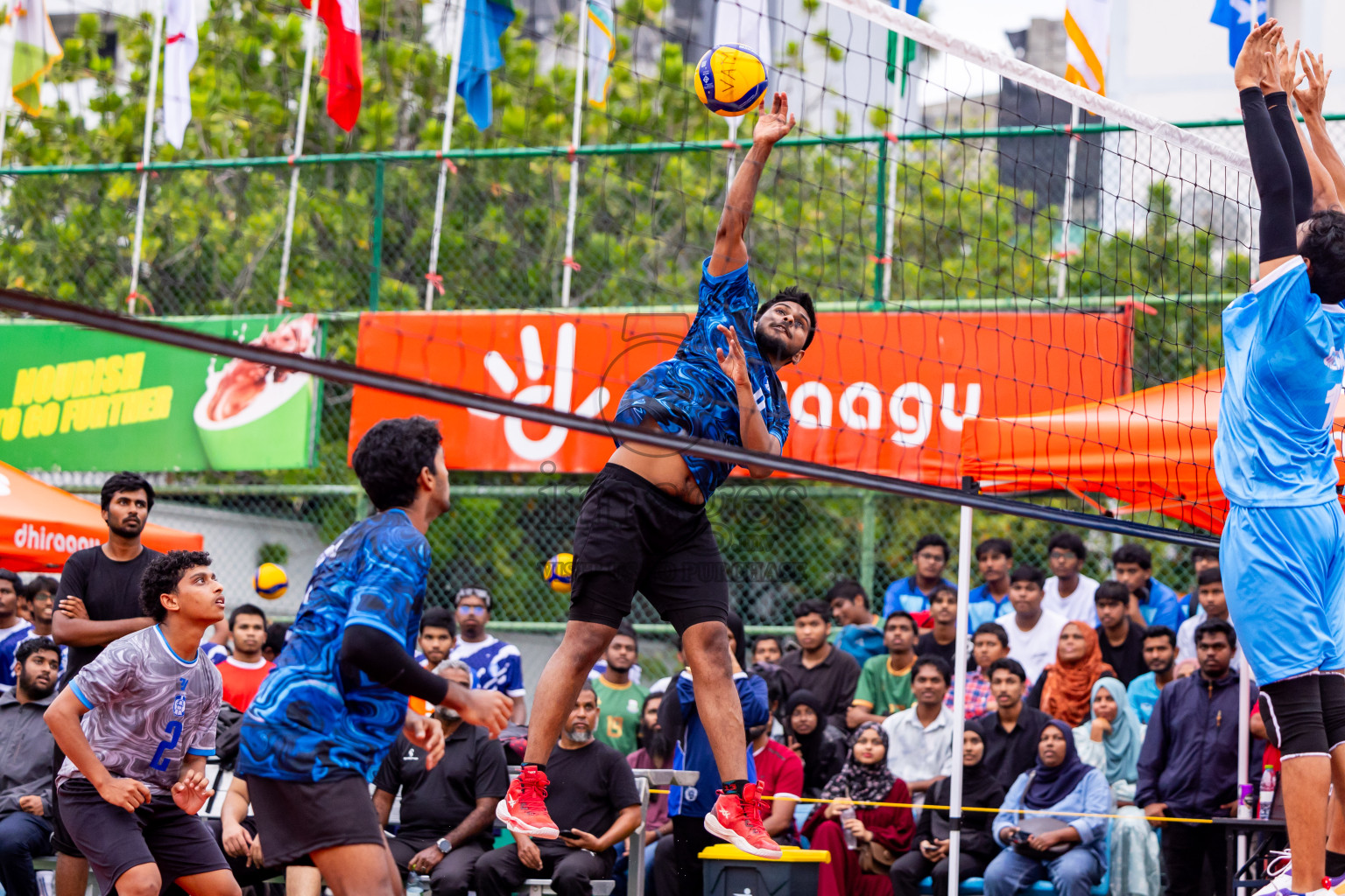 Day 2 of Interschool Volleyball Tournament 2024 was held in Ekuveni Volleyball Court at Male', Maldives on Sunday, 24th November 2024. Photos: Nausham Waheed / images.mv