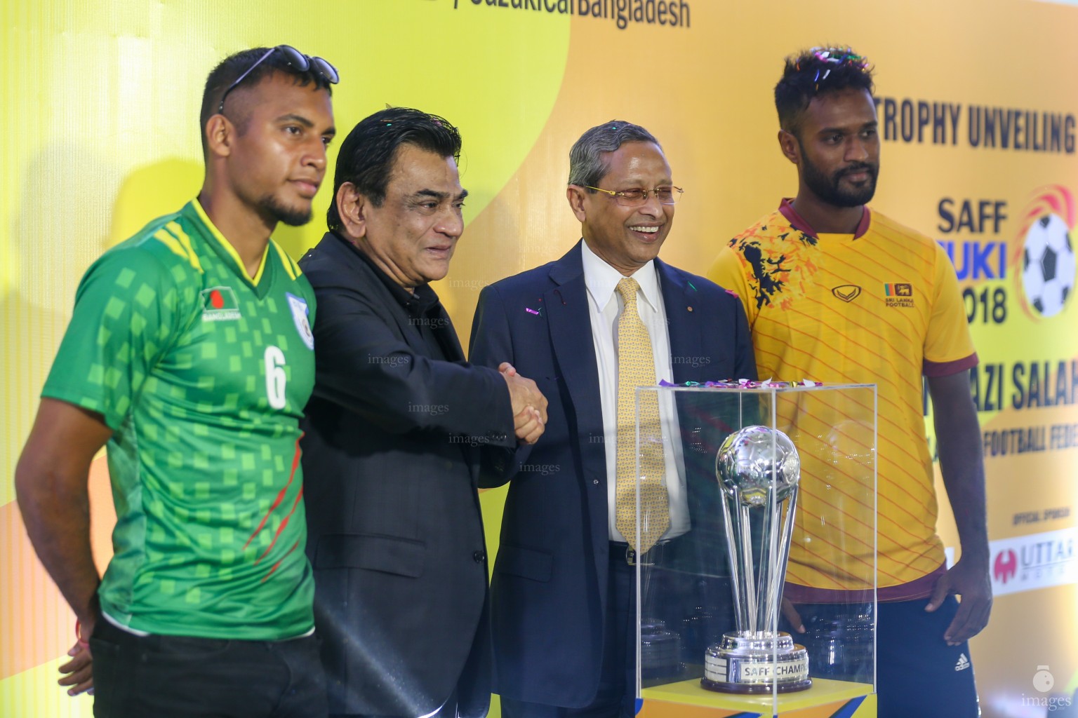 SAFF Suzuki Cup Trophy unveiling ceremony hosted by Bangladesh Football Federation in Dhaka, Bangladesh, Sunday, September 02, 2018. (Images.mv Photo/ Suadh Abdul Sattar