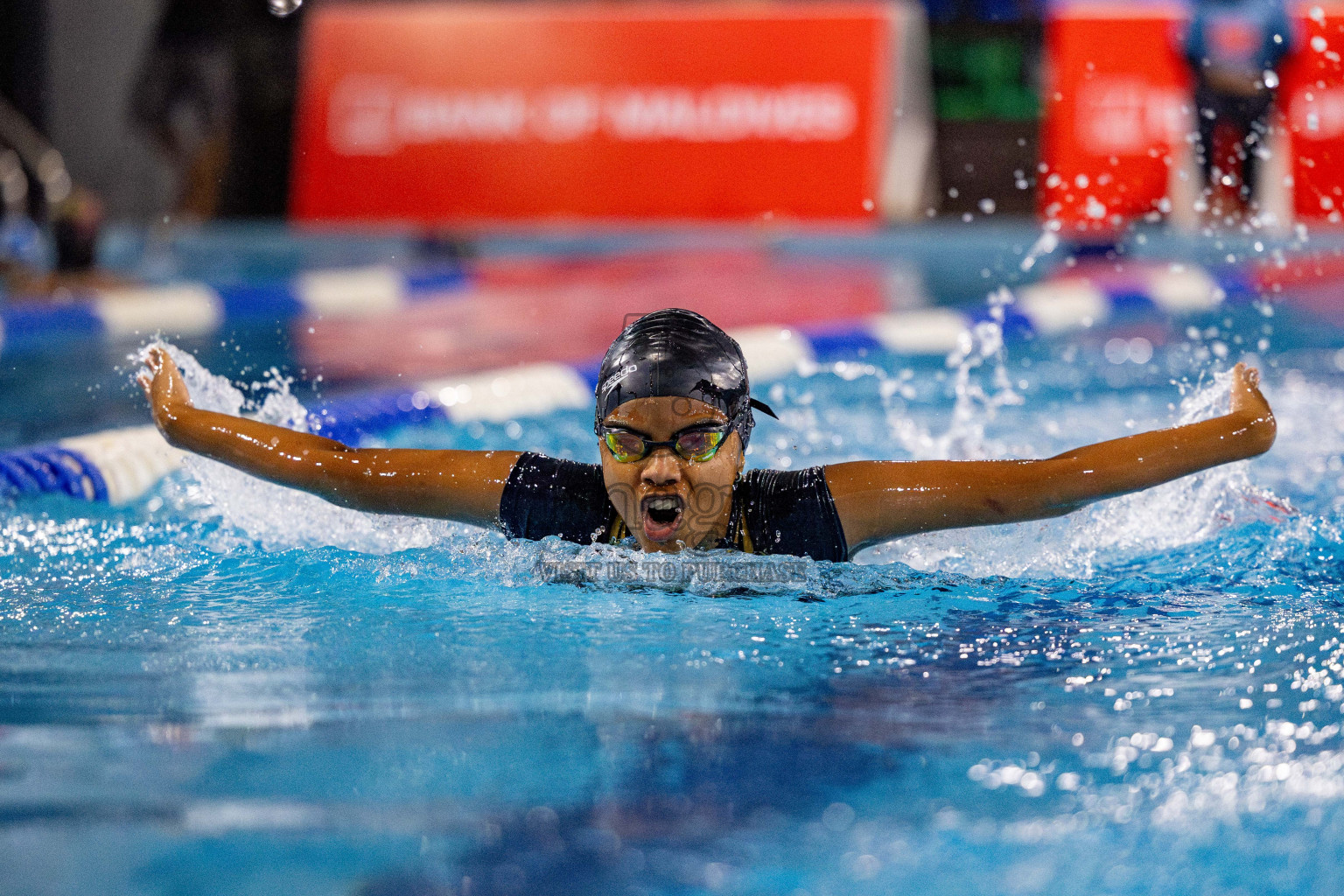 Day 4 of National Swimming Championship 2024 held in Hulhumale', Maldives on Monday, 16th December 2024. Photos: Hassan Simah / images.mv