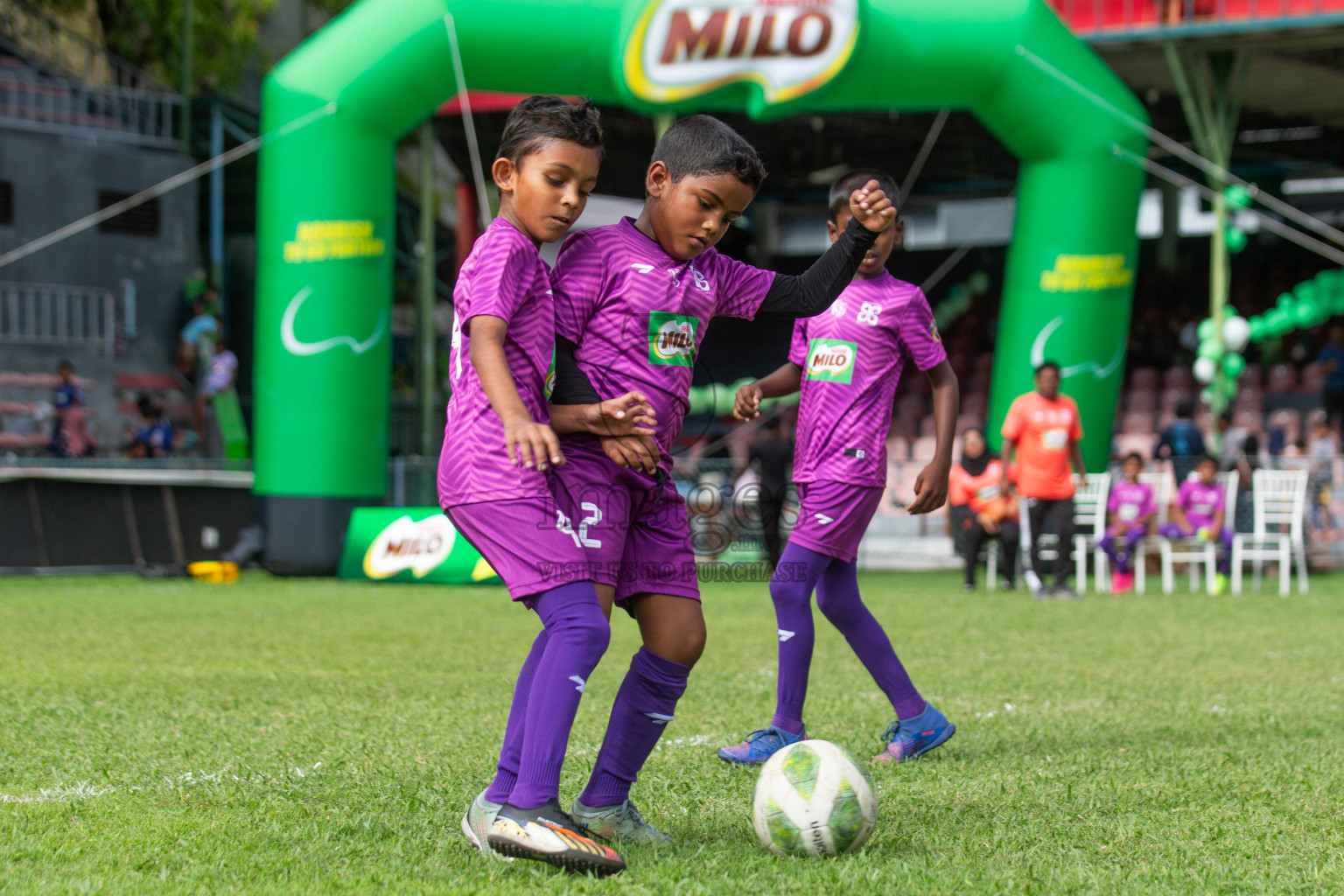 Day 2 of MILO Kids Football Fiesta was held at National Stadium in Male', Maldives on Saturday, 24th February 2024.