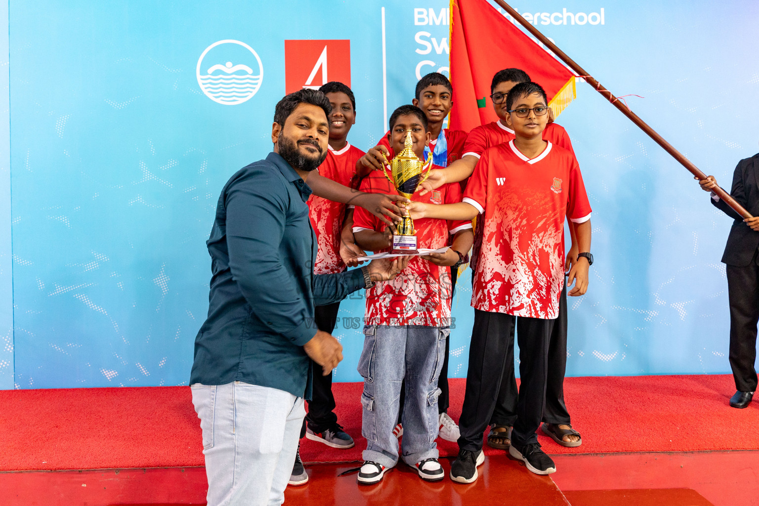 Closing Ceremony of BML 21st Interschool Swimming Competition 2025 .was held in Hulhumale' Swimming Pool, Hulhumale', Maldives on Saturday, 18th October 2025. 
Photos: Hassan Simah / images.mv