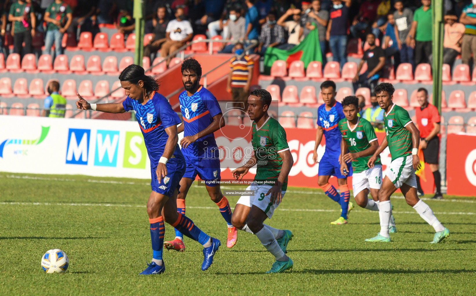 Bangladesh vs India in SAFF Championship 2021 held on 1st October 2021 in Galolhu National Stadium, Male', Maldives