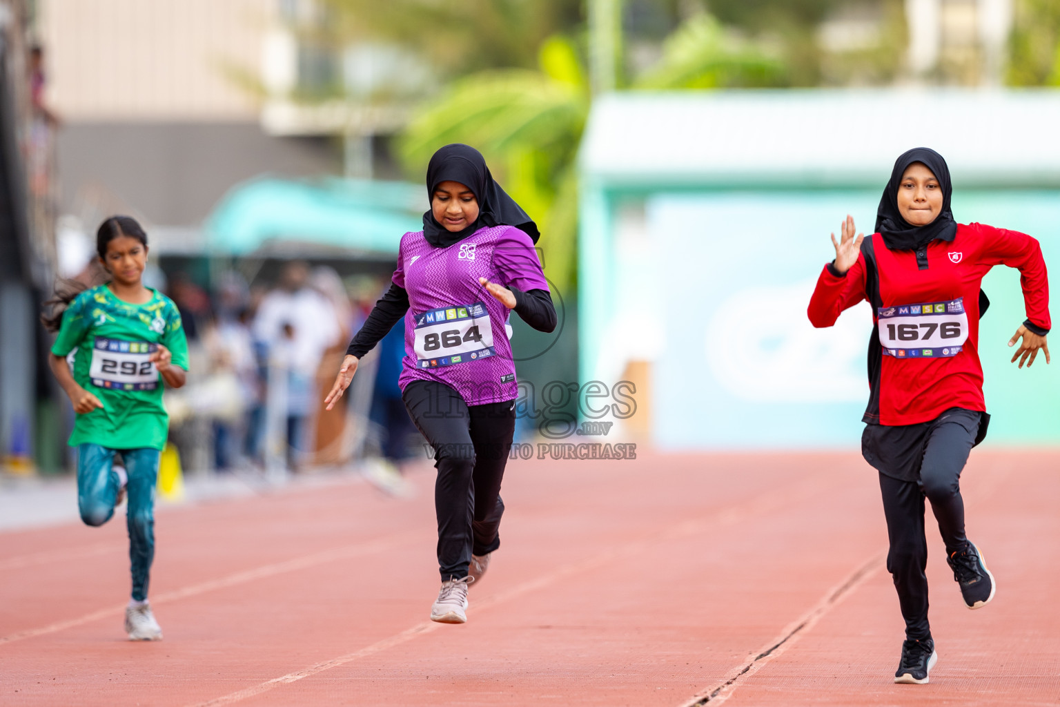 Day 2 of MWSC Interschool Athletics Championships 2024 held in Hulhumale Running Track, Hulhumale, Maldives on Sunday, 10th November 2024. Photos by: Ismail Thoriq / Images.mv