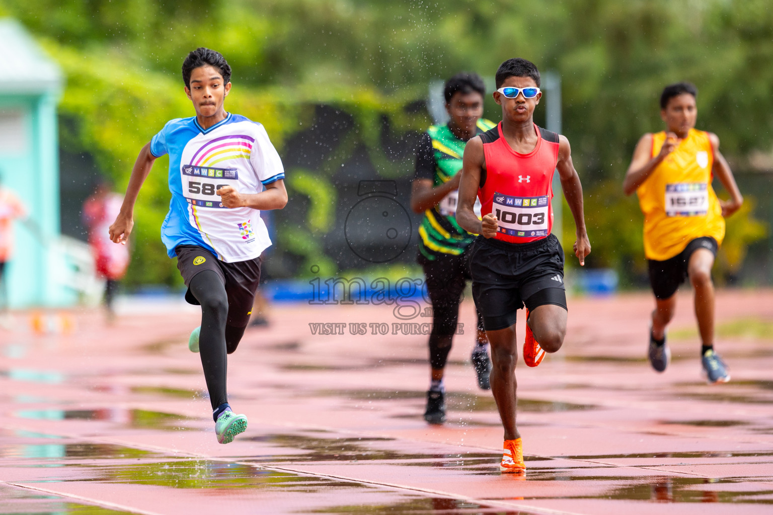 Day 1 of MWSC Interschool Athletics Championships 2024 held in Hulhumale Running Track, Hulhumale, Maldives on Saturday, 9th November 2024. 
Photos by: Ismail Thoriq / images.mv