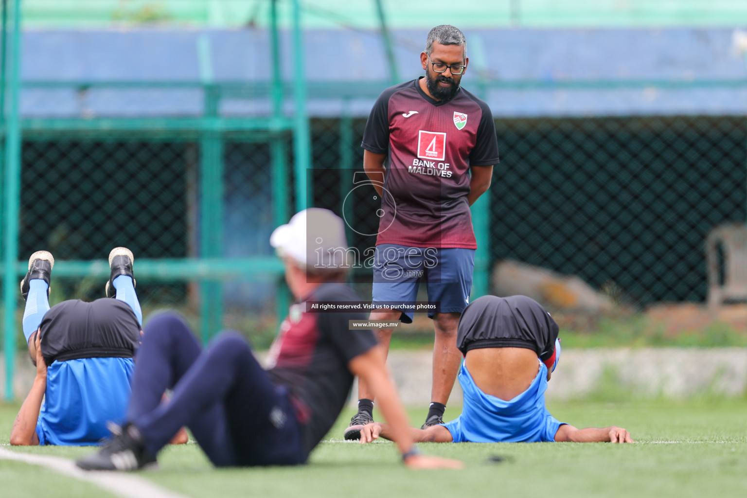 Maldives Practice Sessions on 26 June 2023 before their match in Bangabandhu SAFF Championship 2023 held in Bengaluru Football Ground