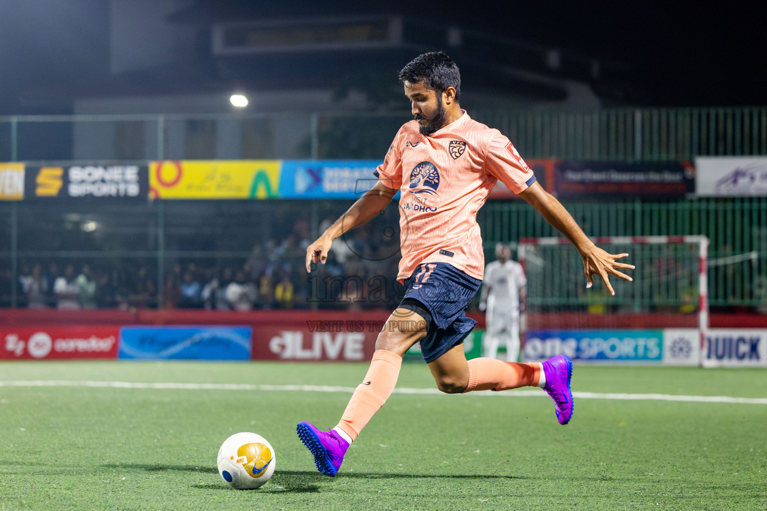 GDh Vaadhoo vs GDh Gadhdhoo in Gaafu Dhaal Atoll Final in Day 24 of Golden Futsal Challenge 2025 was held on Tuesday , 28th January 2025, in Hulhumale', Maldives. Photos: Nausham Waheed / images.mv