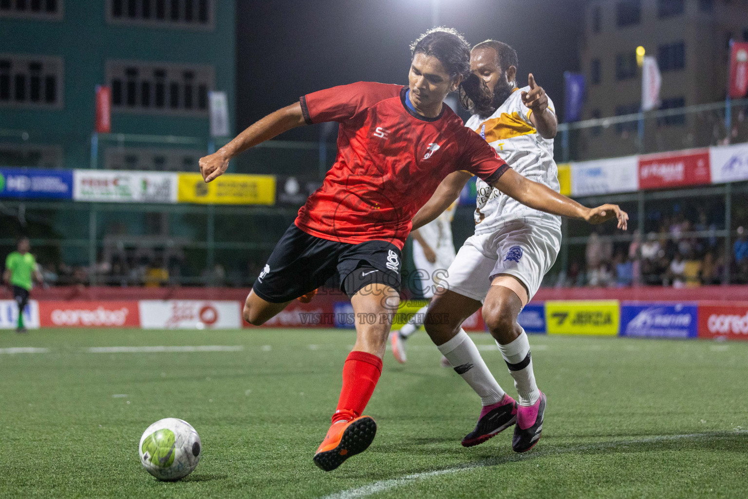 ADh Dhangethi VS ADh Kunburudhoo in Day 12 of Golden Futsal Challenge 2024 was held on Friday, 26th January 2024, in Hulhumale', Maldives Photos: Nausham Waheed / images.mv