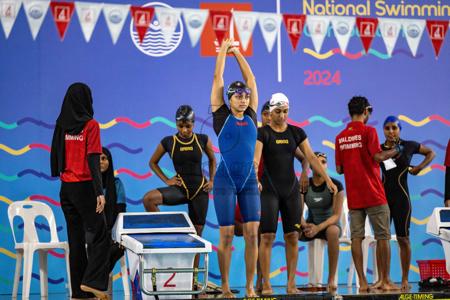 Day 5 of National Swimming Competition 2024 held in Hulhumale', Maldives on Tuesday, 17th December 2024. 
Photos: Hassan Simah / images.mv