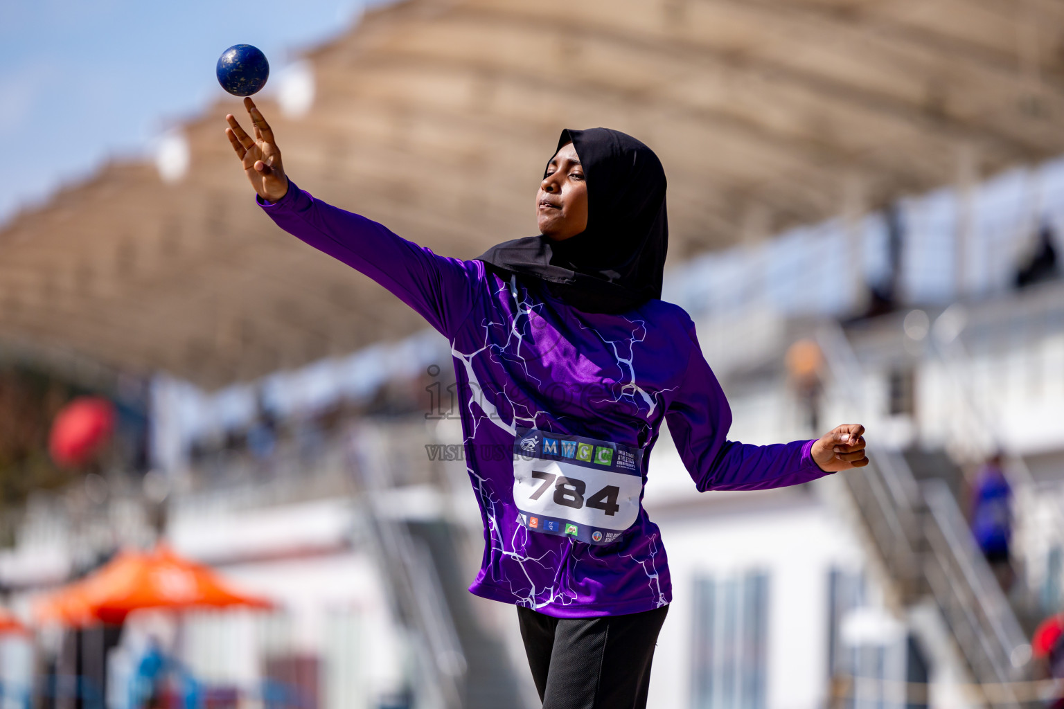 Day 4 of MWSC Interschool Athletics Championships 2024 held in Hulhumale Running Track, Hulhumale, Maldives on Tuesday, 12th November 2024. Photos by: Nausham Waheed / Images.mv