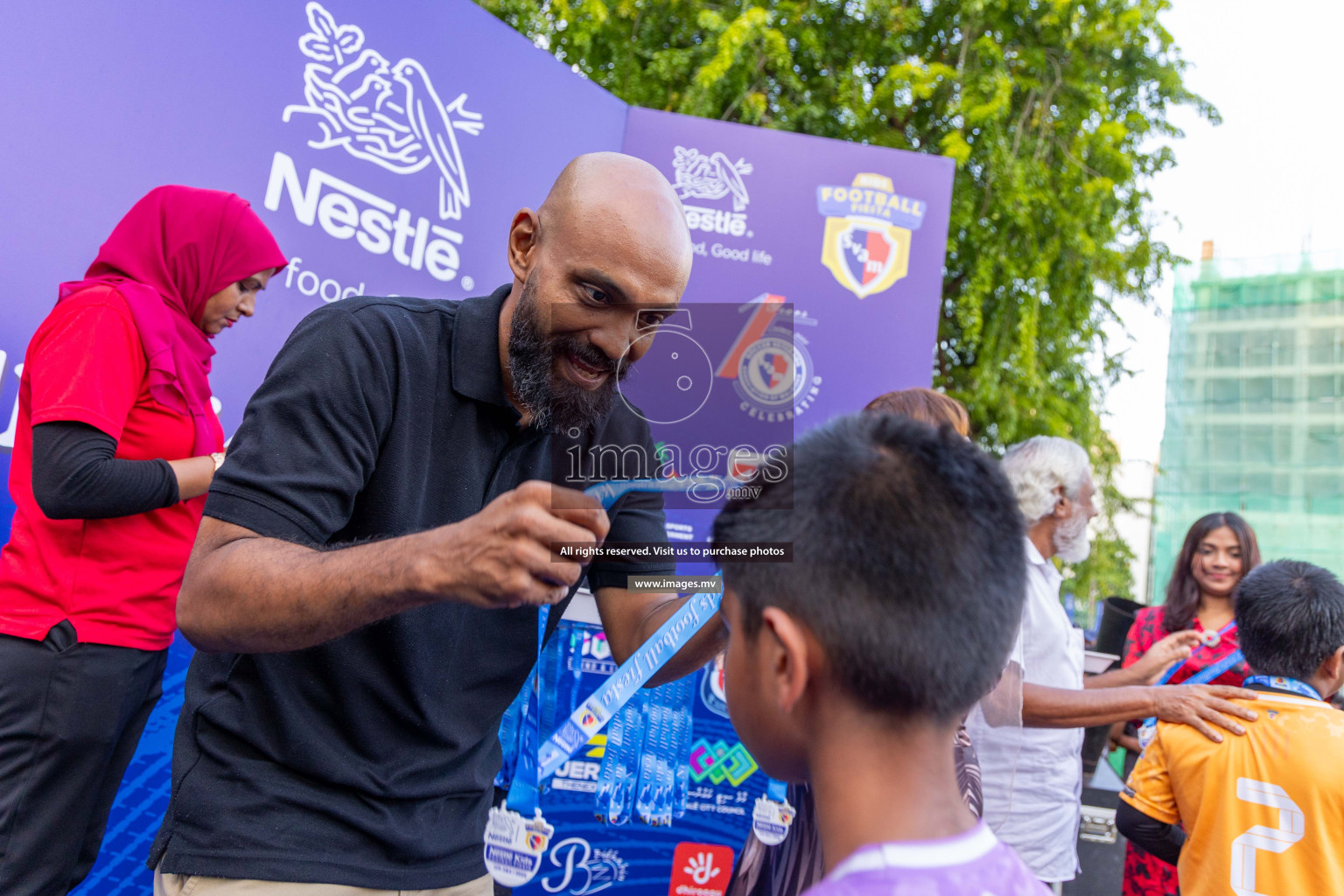 Day 4 of Nestle Kids Football Fiesta, held in Henveyru Football Stadium, Male', Maldives on Saturday, 14th October 2023
Photos: Ismail Thoriq / images.mv