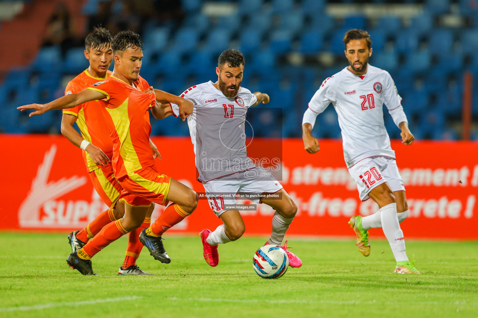 Bhutan vs Lebanon in SAFF Championship 2023 held in Sree Kanteerava Stadium, Bengaluru, India, on Sunday, 25th June 2023. Photos: Nausham Waheed, Hassan Simah / images.mv