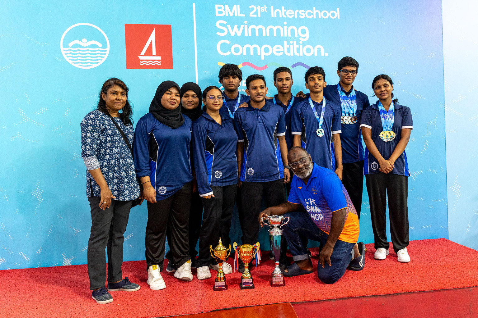 Closing Ceremony of BML 21st Interschool Swimming Competition 2025 .was held in Hulhumale' Swimming Pool, Hulhumale', Maldives on Saturday, 18th October 2025. 
Photos: Hassan Simah / images.mv