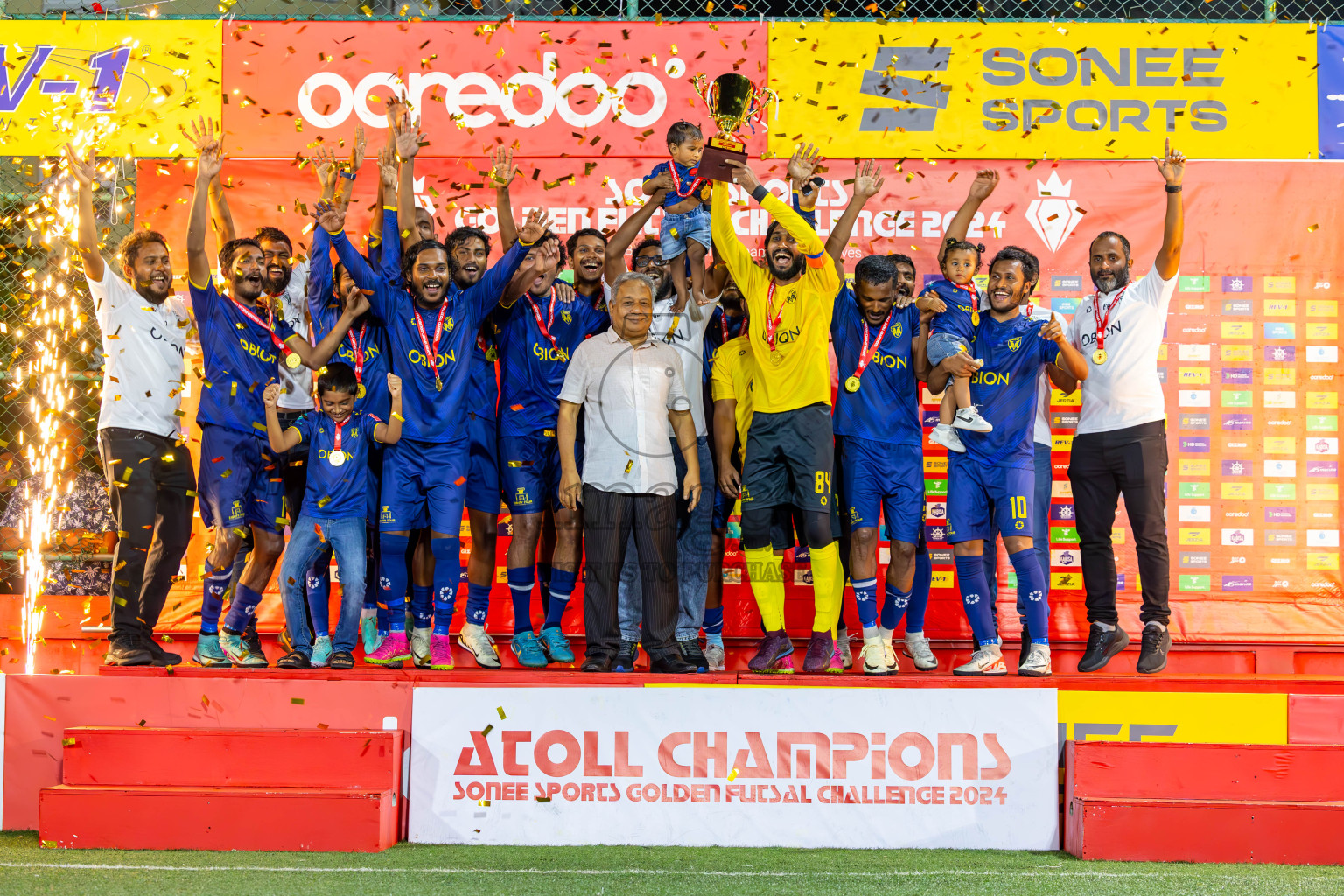 B Eydhafushi vs B Thulhaadhoo in Day 29 of Golden Futsal Challenge 2024 was held on Tuesday , 13th February 2024 in Hulhumale', Maldives Photos: Ismail Thoriq / images.mv