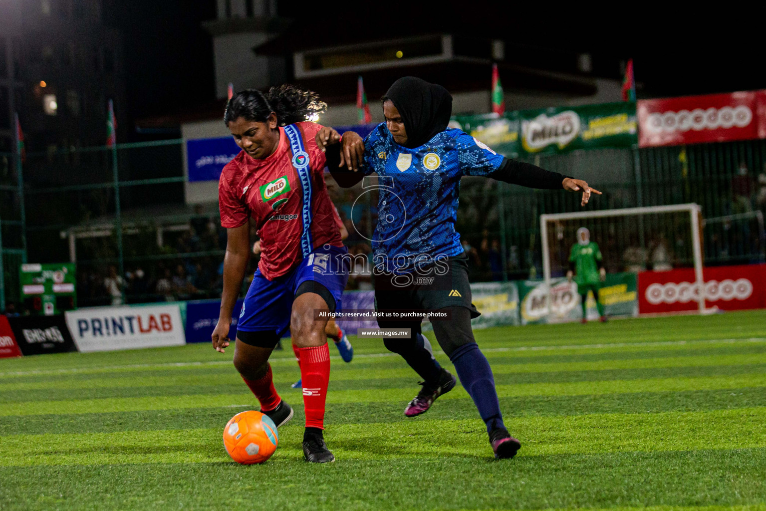 MPL vs Police Club in the Semi Finals of 18/30 Women's Futsal Fiesta 2021 held in Hulhumale, Maldives on 14th December 2021. Photos: Shuu Abdul Sattar / images.mv