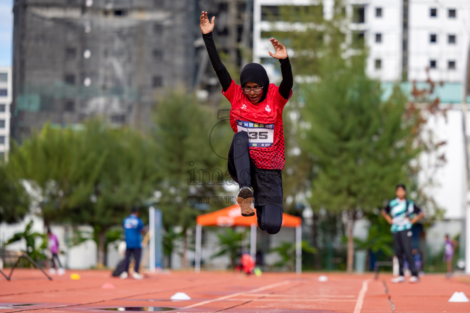 Day 2 of MWSC Interschool Athletics Championships 2024 held in Hulhumale Running Track, Hulhumale, Maldives on Sunday, 10th November 2024. 
Photos by:  Hassan Simah / Images.mv