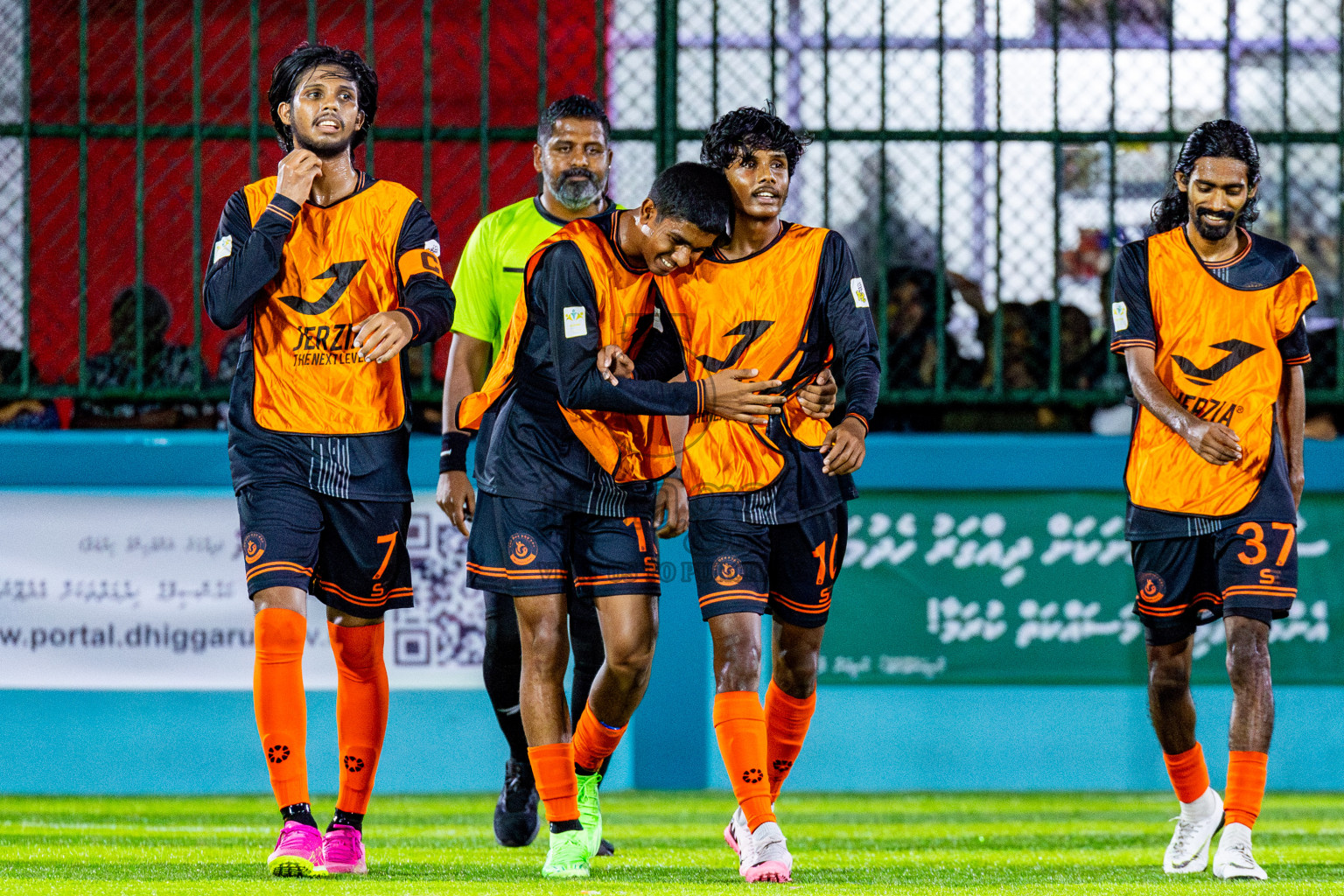 Dee Cee Jay SC vs Much Black in Semi Final of Laamehi Dhiggaru Ekuveri Futsal Challenge 2024 was held on Monday, 29th July 2024, at Dhiggaru Futsal Ground, Dhiggaru, Maldives Photos: Nausham Waheed / images.mv