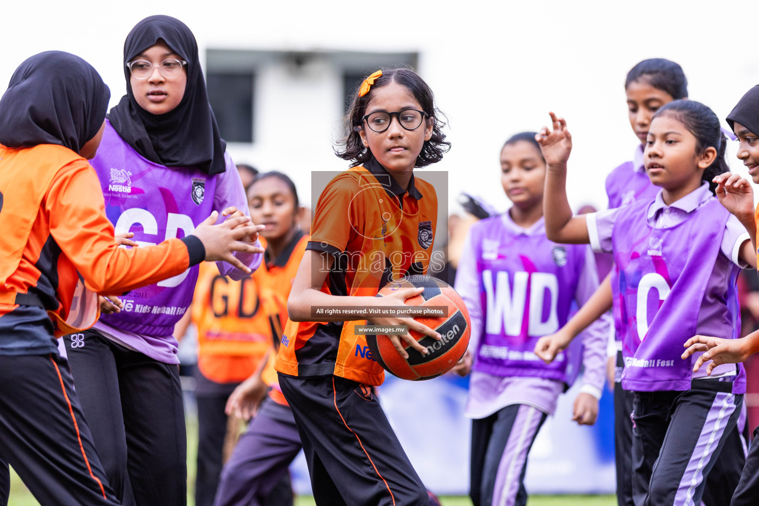 Day 2 of Nestle' Kids Netball Fiesta 2023 held in Henveyru Stadium, Male', Maldives on Thursday, 1st December 2023. Photos by Nausham Waheed / Images.mv