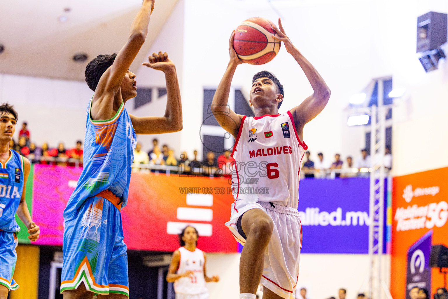 Maldives vs India in Day 2 of Under 16 Asian Cup SABA Qualifiers 2025 was held in Social Center, Male', Maldives on Friday, 13th June 2025. Photos: Nausham Waheed / images.mv