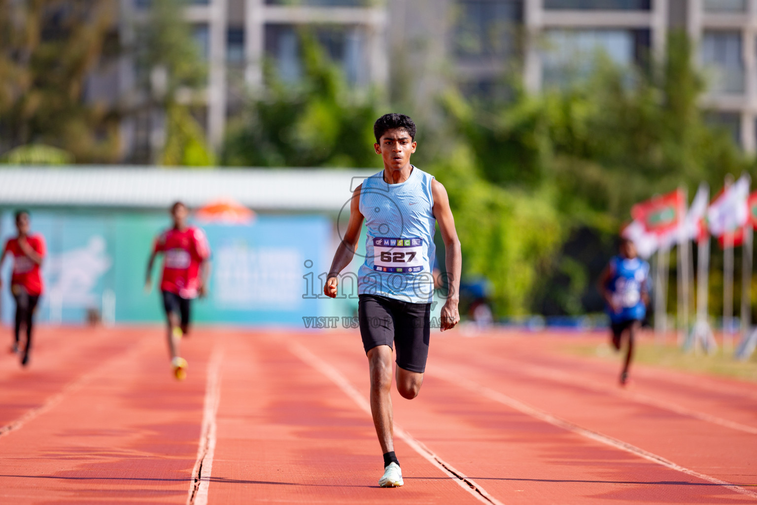 Day 3 of MWSC Interschool Athletics Championships 2024 held in Hulhumale Running Track, Hulhumale, Maldives on Monday, 11th November 2024. 
Photos by: Hassan Simah / Images.mv