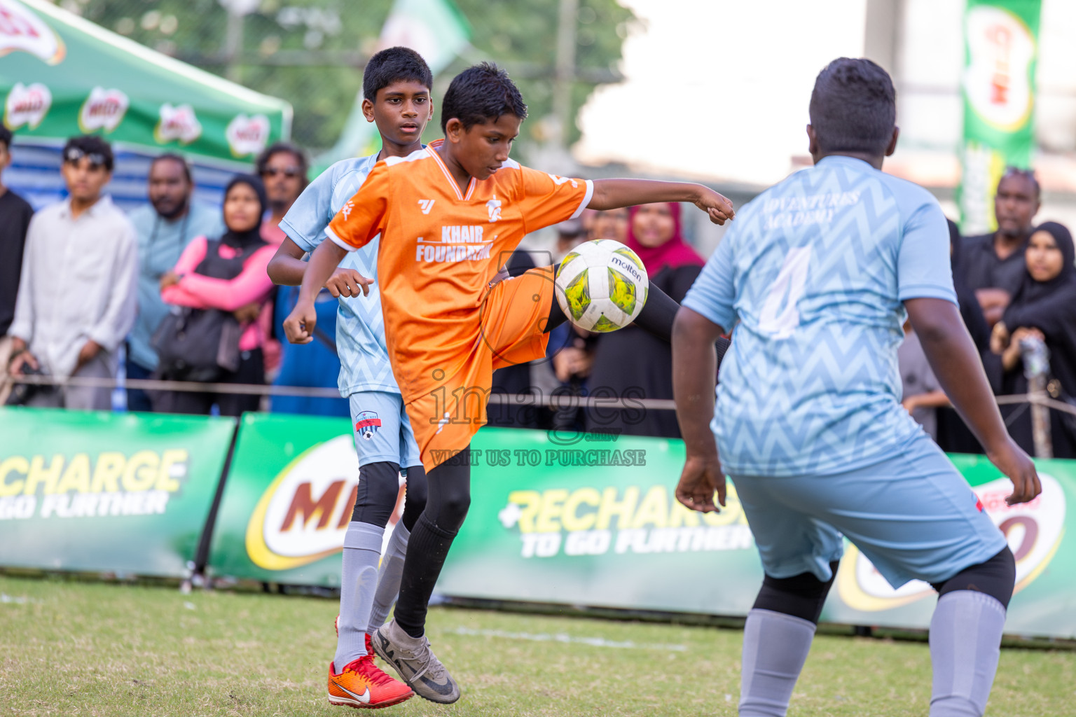 Day 3 of MILO Academy Championship 2025 (U-12) was held at Henveiru Stadium in Male', Maldives on Saturday, 3rd May 2025. Photos: Ismail Thoriq / images.mv