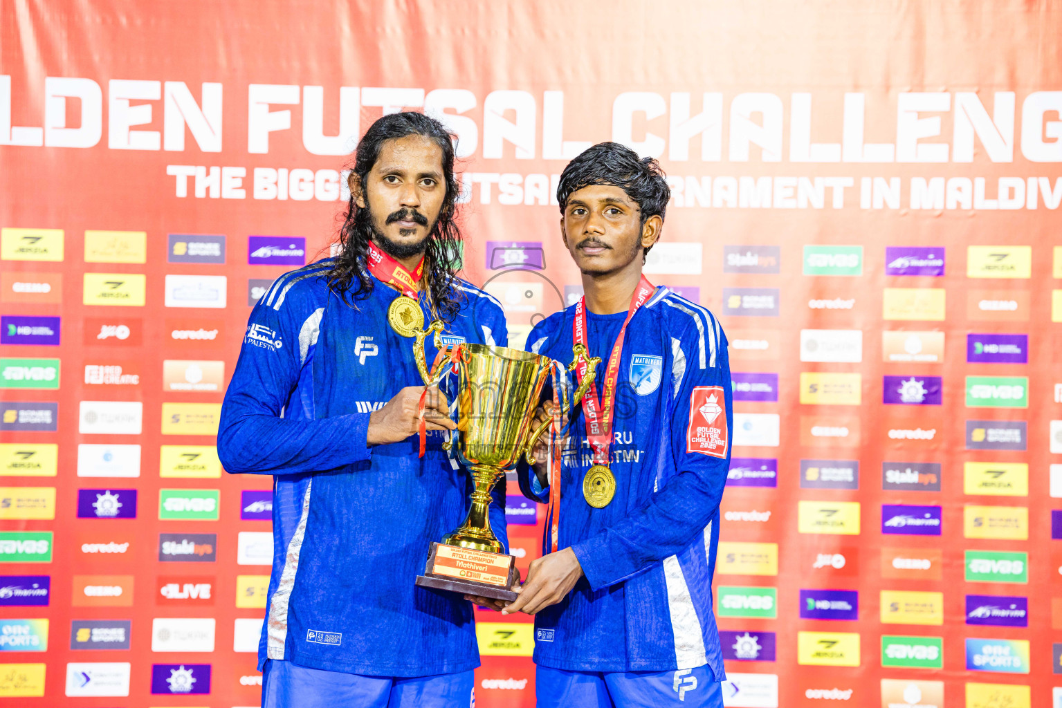AA. Mathiveri VS AA. Thoddoo in Atoll Round Final on Day 20 of Golden Futsal Challenge 2025 was held on Thursday, 23rd January 2025, in Hulhumale', Maldives. Photos: Abdulla Abeed / images.mv
