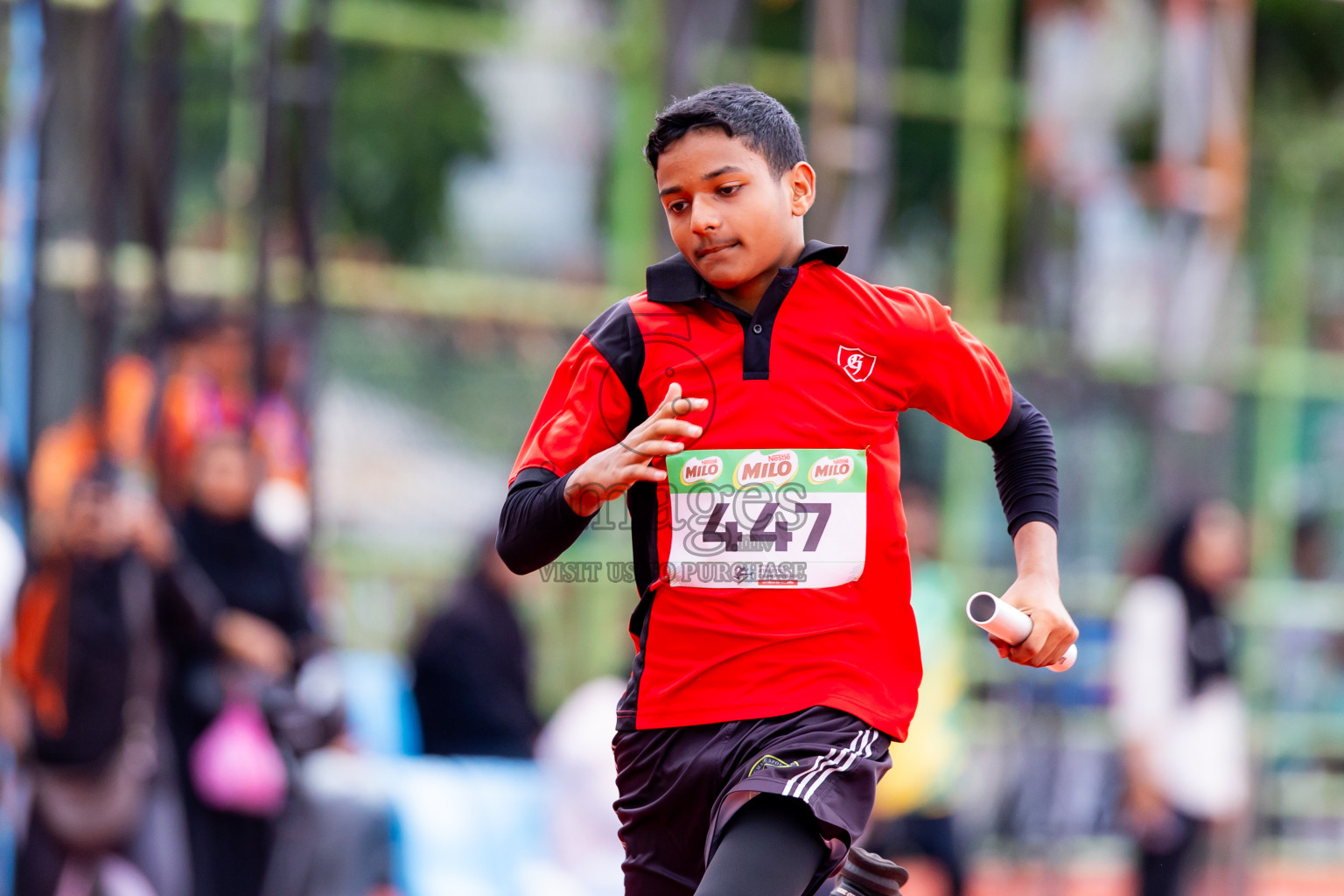 Day 6 of Inter-school Athletics Championship 2025 held in Ekuveni Synthetic Track, Male', Maldives on Sunday, 12th October 2025. Photos by: Nausham Waheed / Images.mv
