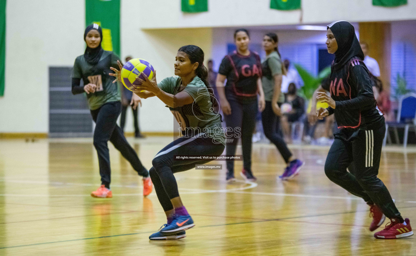 Kulhudhuffushi Youth & R.C vs Club Green Streets in the Finals of Milo National Netball Tournament 2021 (Women's) held on 5th December 2021 in Male', Maldives Photos: Ismail Thoriq / images.mv