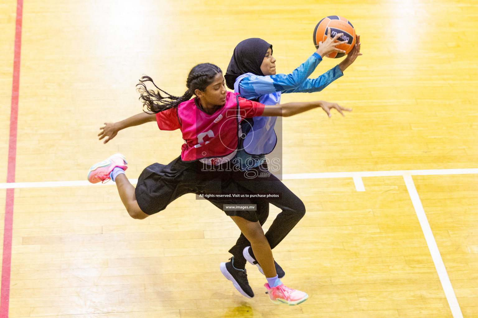 Final of 24th Interschool Netball Tournament 2023 was held in Social Center, Male', Maldives on 7th November 2023. Photos: Nausham Waheed / images.mv