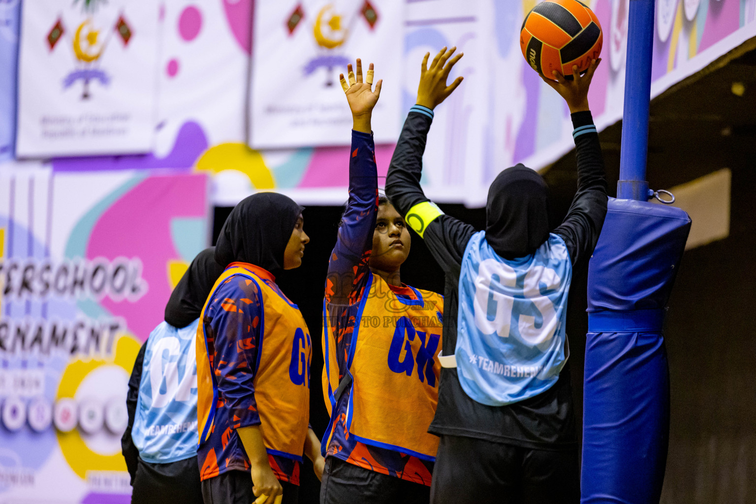 Day 6 of 25th Inter-School Netball Tournament was held in Social Center at Male', Maldives on Thursday, 15th August 2024. Photos: Nausham Waheed / images.mv