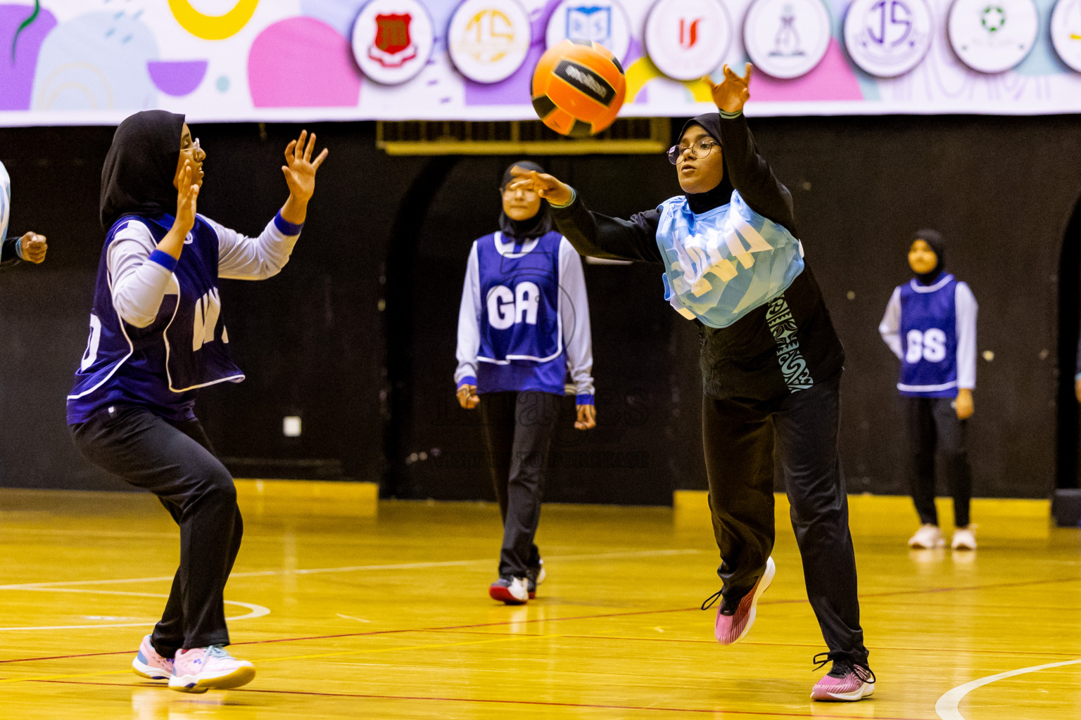 Day 6 of 25th Inter-School Netball Tournament was held in Social Center at Male', Maldives on Thursday, 15th August 2024. Photos: Nausham Waheed / images.mv